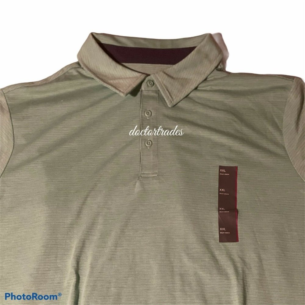 New NWT Men's Jersey Golf Polo Shirt Jade XXL